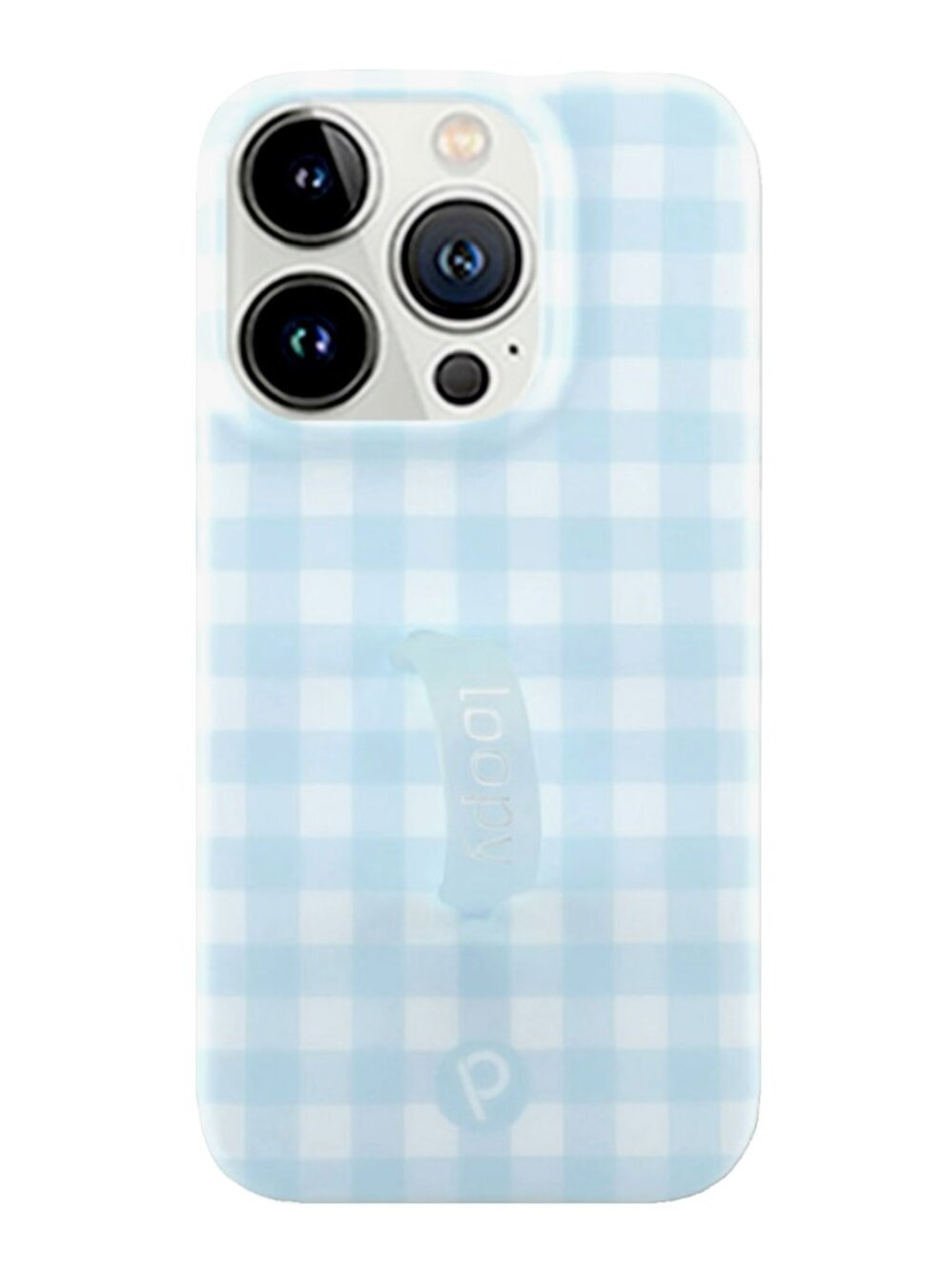NWT Loopy BLUE GINGHAM  iPhone 15 Pro Max Phone Case - Righty